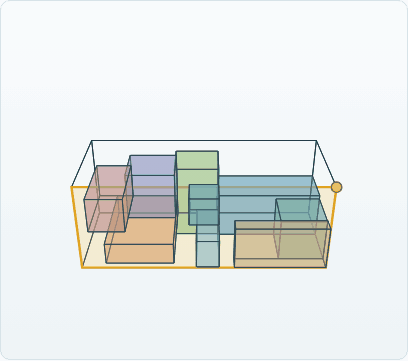 Preview of the dumpster size simulator in action